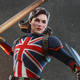 Hot Toys' figure of Captain Carter raises her mighty sword.